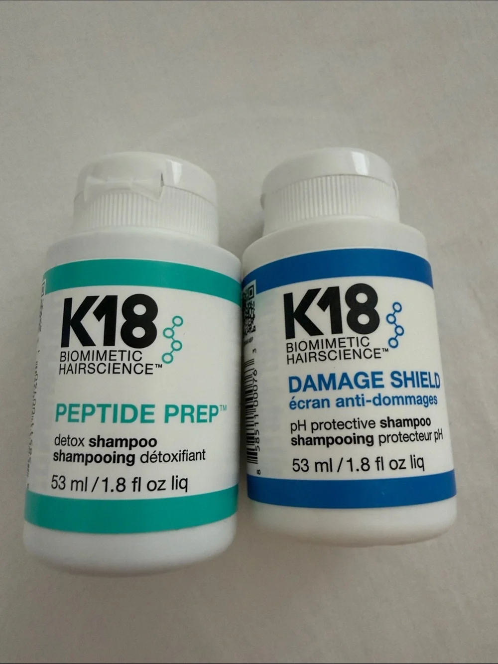 K18 Peptide Prep & Damage Shield Mini Shampoos - 53ml or 1,8 oz, new